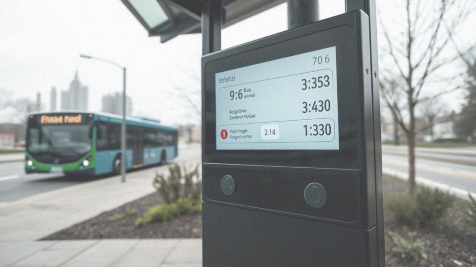Jak system informuje o rzeczywistym czasie przyjazdu autobusów?