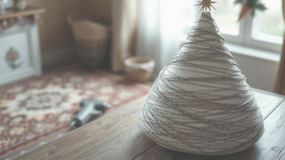 Choinka styropianowa ze sznurka – prosty poradnik DIY